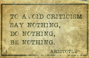 how to handle criticism